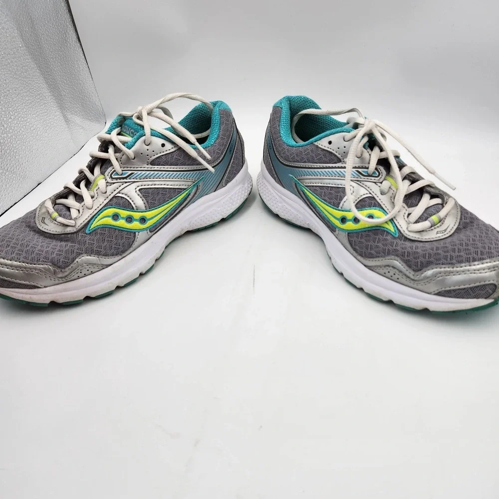 Saucony‎ Grid Cohesion 10 S15333-1 Sneakers Womens US 8 Gray Teal Running Shoes